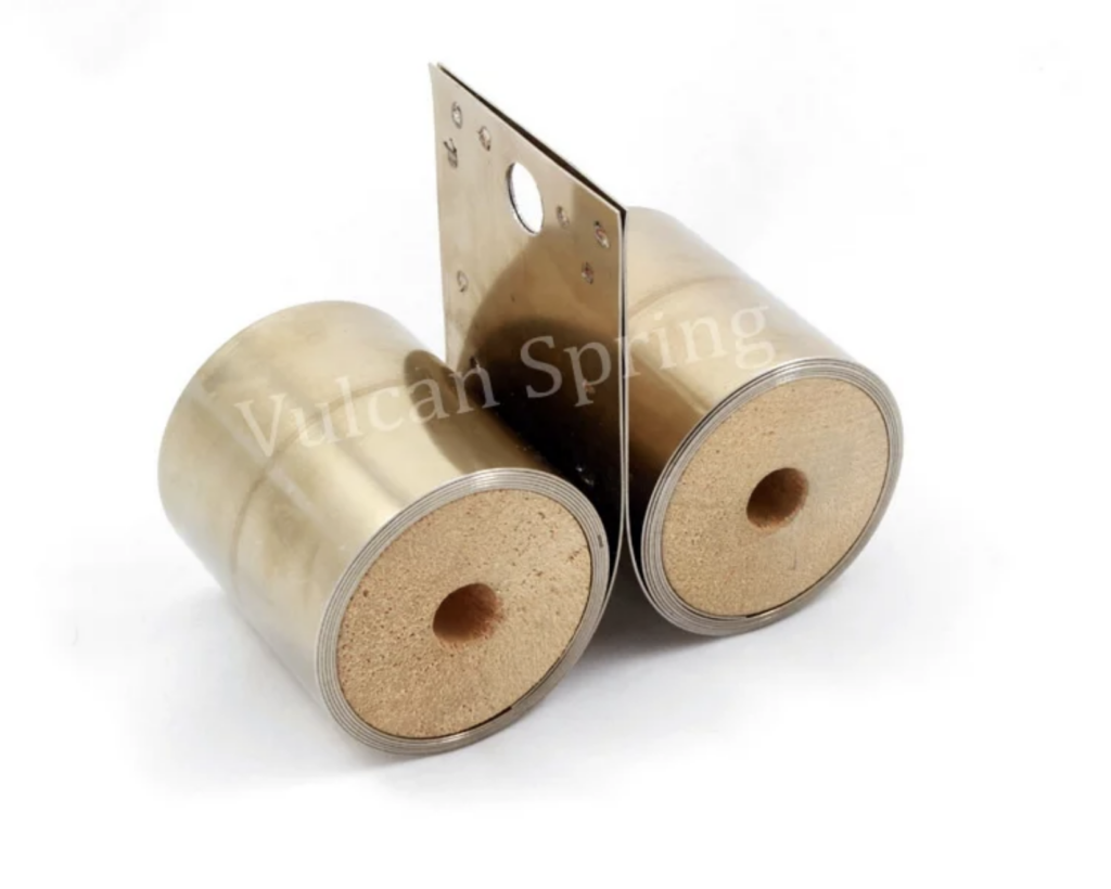 mounting a constant force spring on a spool