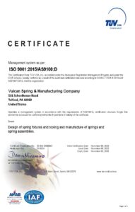 AS9100D Certificate